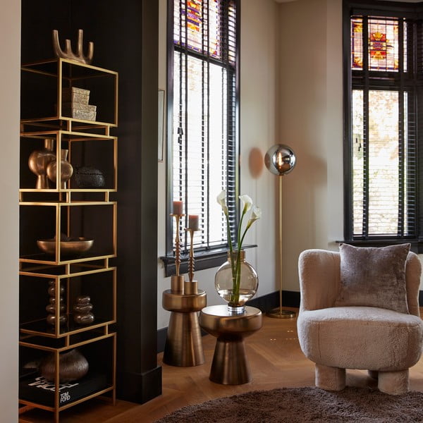 Metalni okrugao pomoćni stol ø 29 cm Dakwa – Light & Living-image-1