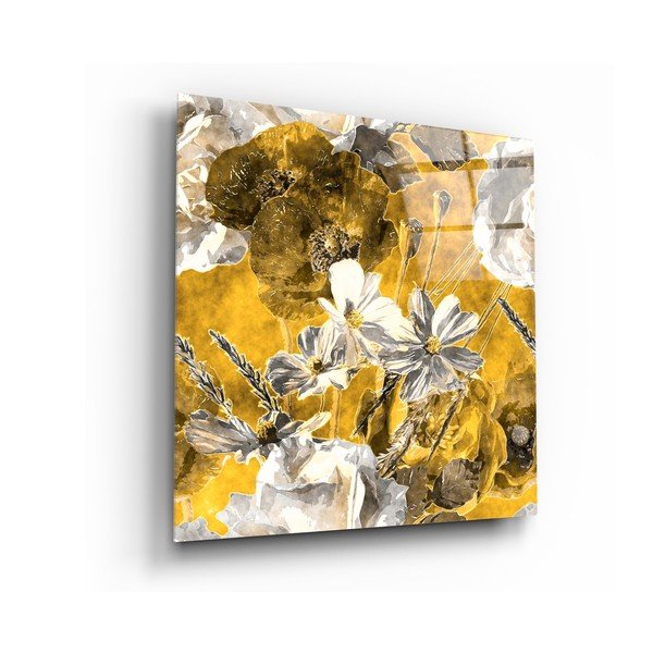 Staklena slika insigne tratinčice, 40 x 40 cm