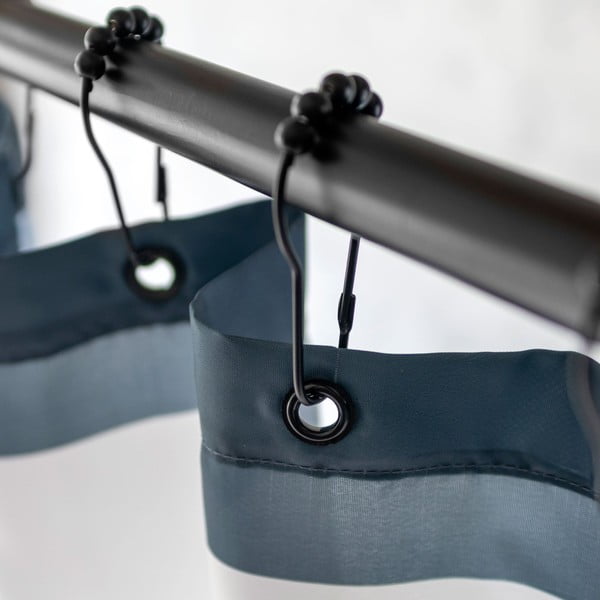 Crne kuke za zavjesu za tuš u setu 10 kom Aqua – Mette Ditmer Denmark-image-2