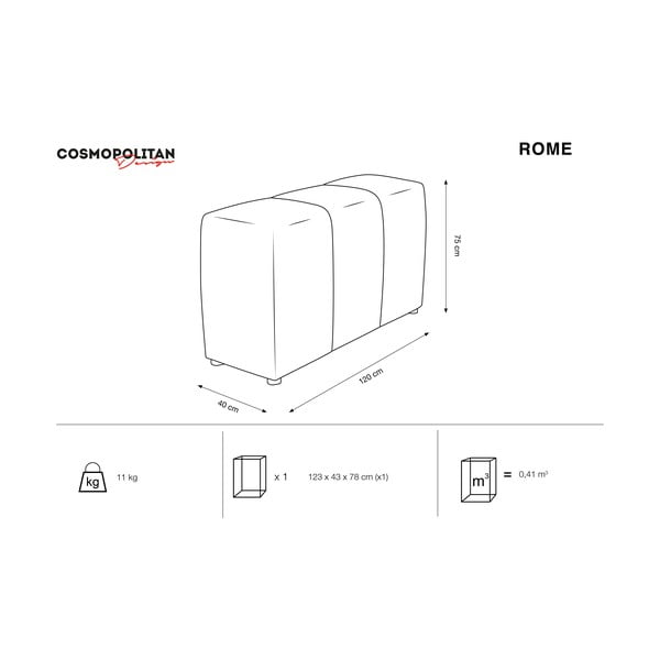 Plavi naslon za modularnu sofu Rome - Cosmopolitan Design-image-3