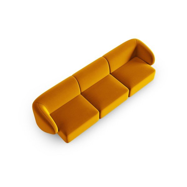 Senf žuta baršunasti sofa 266 cm Paolo – Milo Casa-image-1