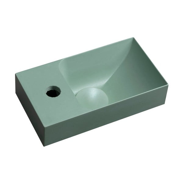 Mentol zeleni betonski umivaonik za WC 31x17 cm Piccolino – Sapho