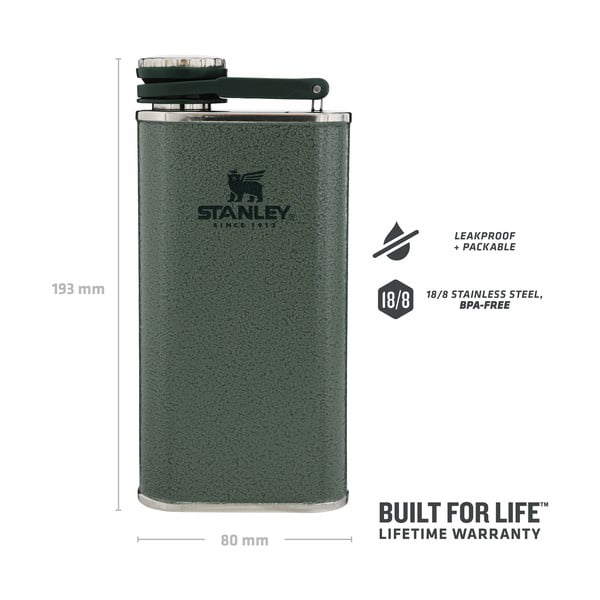 Zelena pljoska od nehrđajućeg čelika 230 ml Easy-Fill Wide Mouth Flask Hammer Tone Green – Stanley-image-4