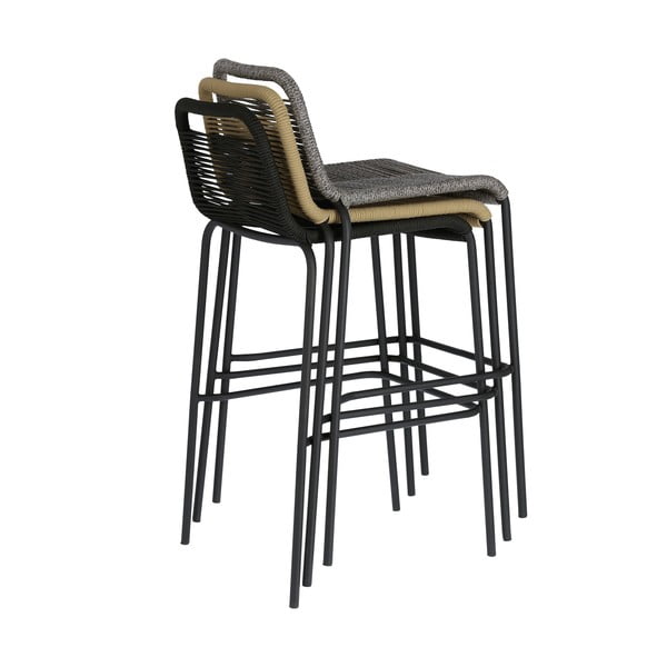 Bež barska stolica sa čeličnom konstrukcijom Kave Home Glenville, visina 74 cm-image-3