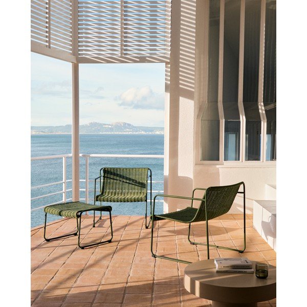 Zelena metalna vrtna fotelja Maurina – Kave Home-image-1