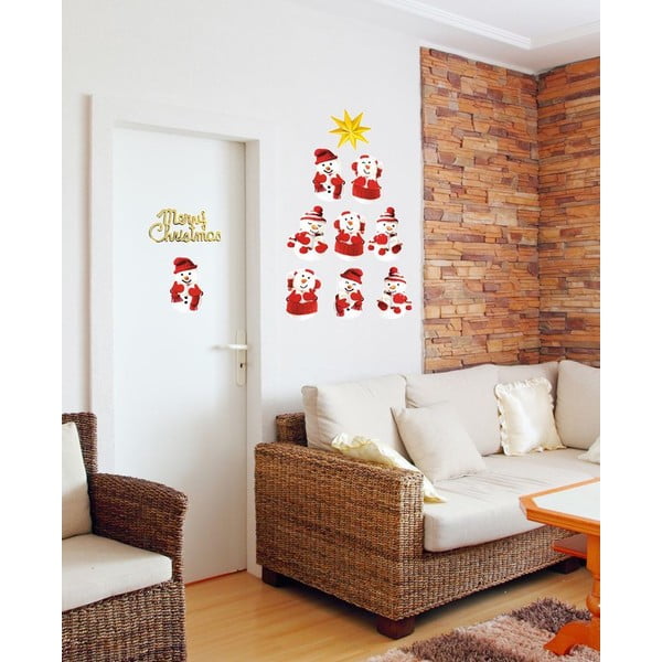 Set od 11 božićnih naljepnica Ambiance Snowmen Christmas Stickers-image-3