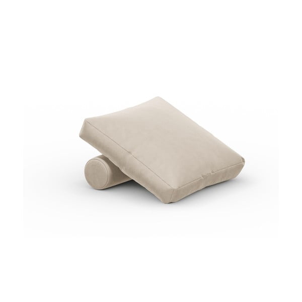 Bež baršunasti jastuk za modularnu sofu Rome Velvet - Cosmopolitan Design