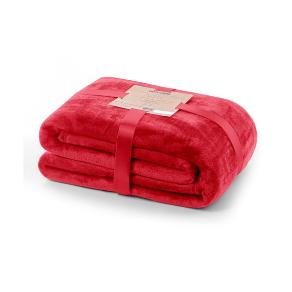 Crvena deka od mikrovlakana DecoKing Mic, 160 x 210 cm