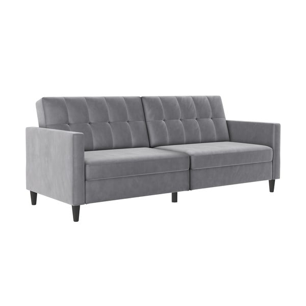 Svijetlo siva baršunasti sofa 203 cm Hartford – Støraa-image-2