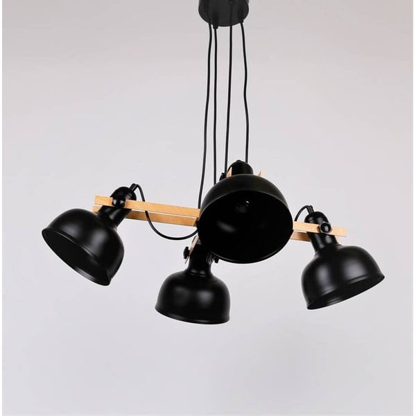 Crna viseća lampa s metalnim sjenilom Reno - Candellux Lighting-image-3