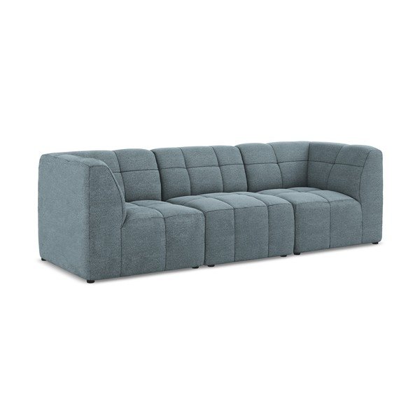 Plava sofa od bouclé tkanine 255 cm Aloha – Makamii