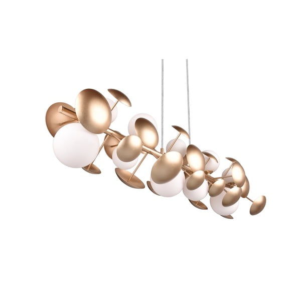 Bijela/u zlatnoj boji viseća svjetiljka sa staklenim sjenilom Bubble – Trio Select-image-3