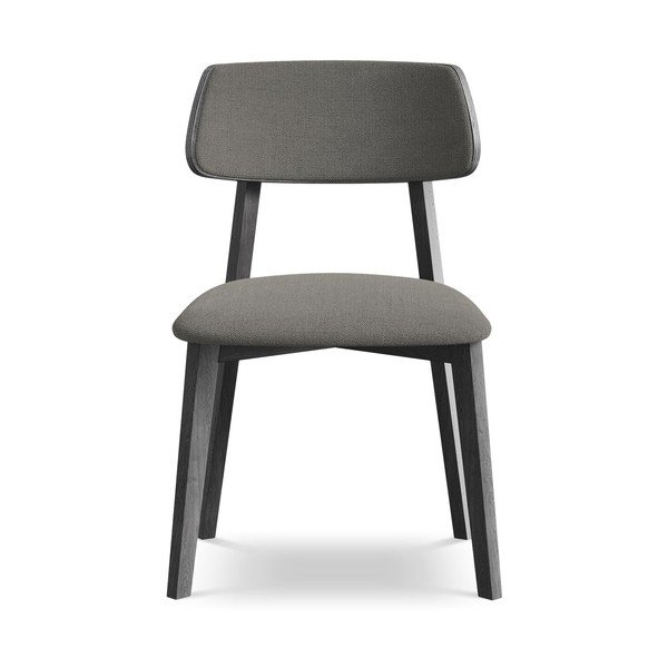 Siva blagovaonska stolica od masivnog drveta Niu – Makamii-image-1