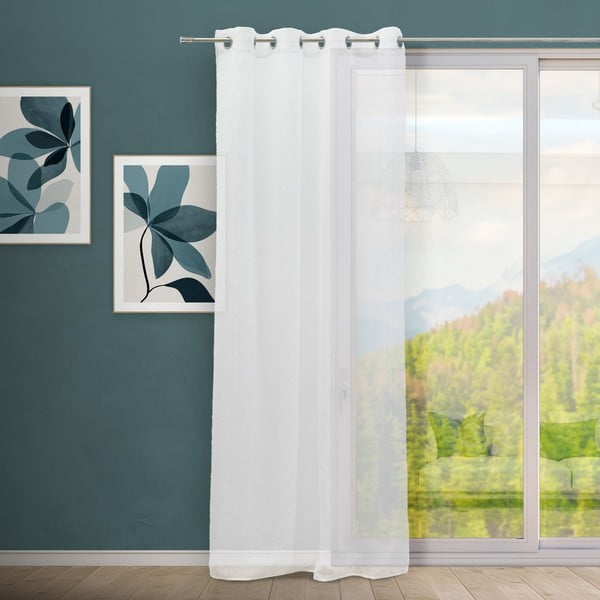Bijela prozirna zavjesa 140x260 cm Flat – Casa Selección-image-1