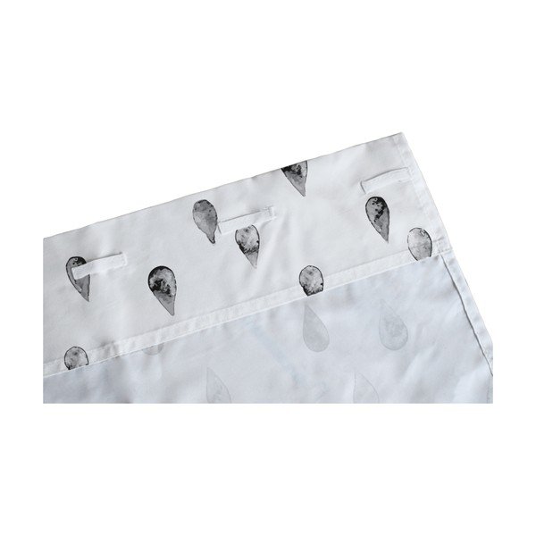 Bijela dječja zavjesa od pamučnog satena 110x250 cm Bunnies in the Rain – Butter Kings-image-2