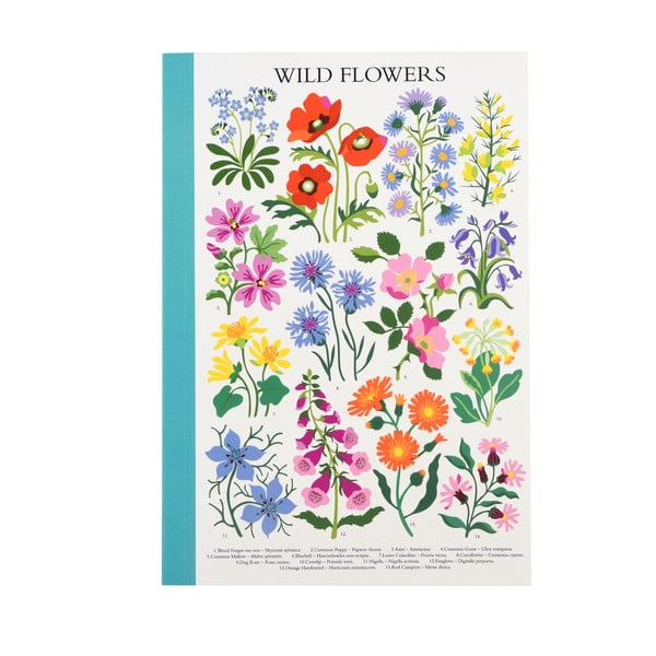 Bilježnica 60 stranica A5 format Wild Flowers - Rex London