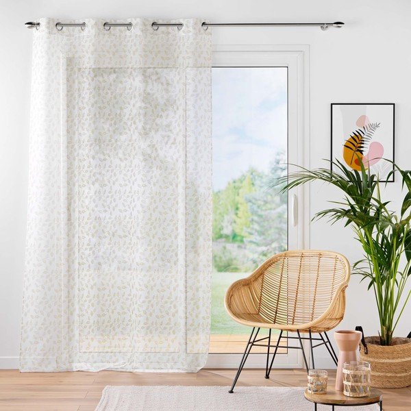 Bež prozirna zavjesa 137x280 cm Farandole – douceur d'intérieur-image-2