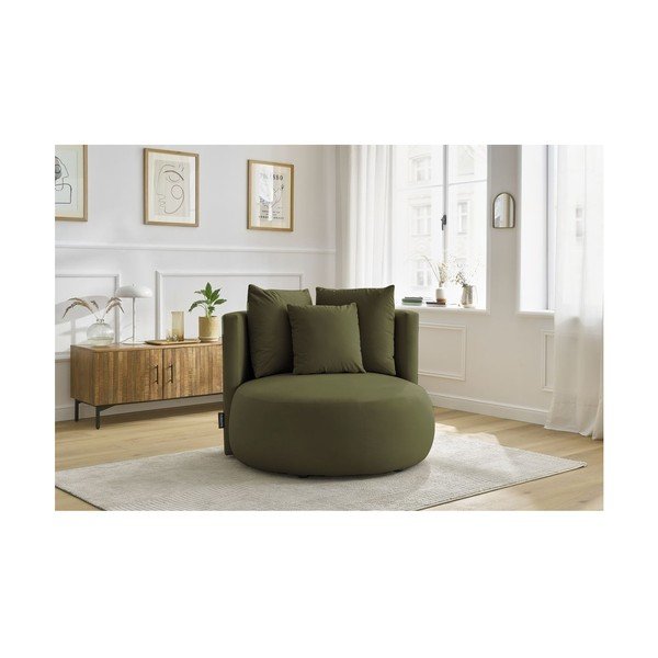 Zelena baršunasti fotelja Cesar – Bobochic Paris-image-1