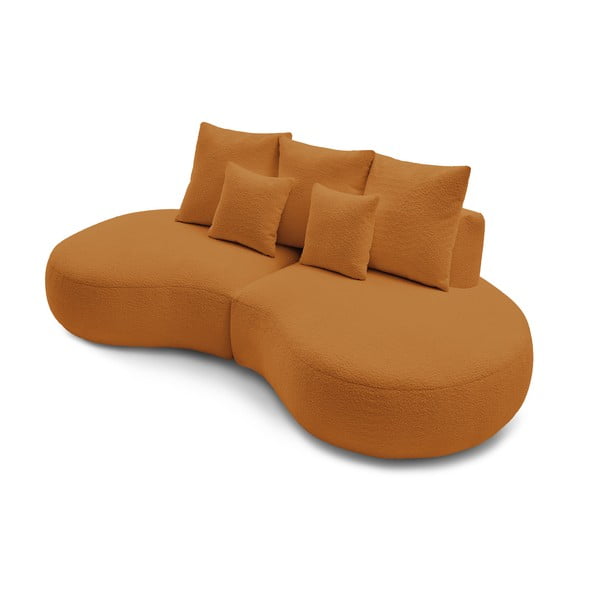 Sofa od bouclé tkanine u boji senfa 260 cm Saint-Germain – Bobochic Paris-image-4