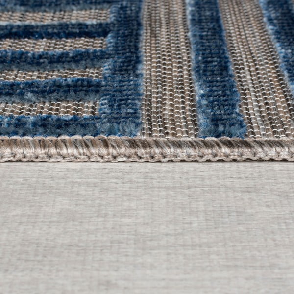 Tamno plavi unutarnji i vanjski tepih 120x170 cm Vigo Blocks – Flair Rugs-image-4