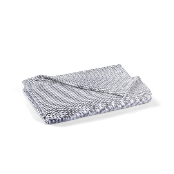 Plavi pamučni prekrivač za bračni krevet 240x260 cm Lines - Mijolnir