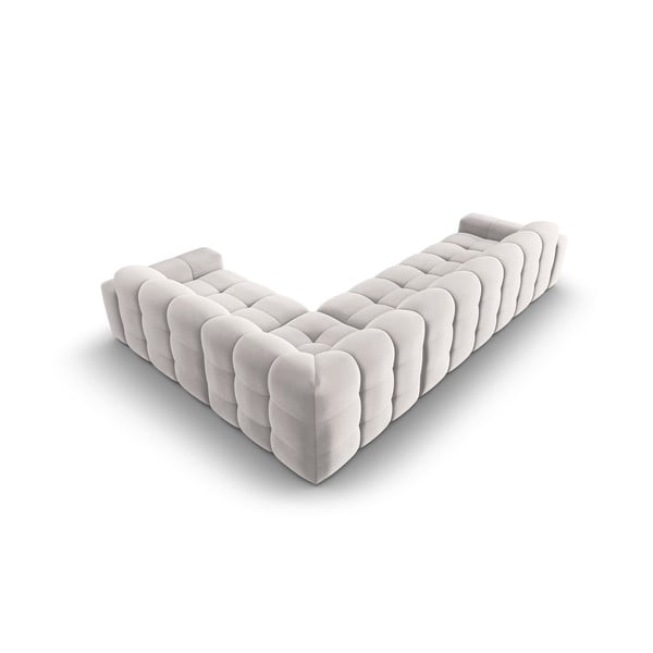 Svijetlo siva baršunasta kutna garnitura (desni kut) Kendal - Micadoni Home-image-4