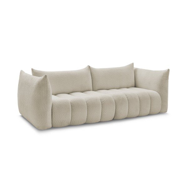 Bež sofa od bouclé tkanine 286 cm Azra – Bobochic Paris-image-2