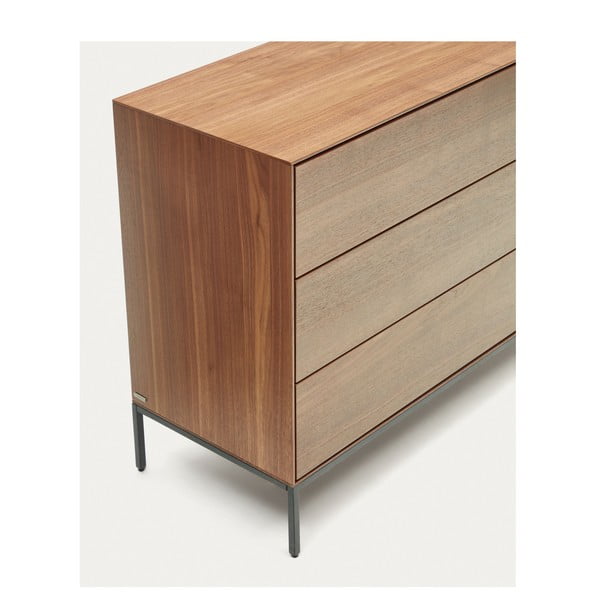 Niska komoda u dekoru oraha u prirodnoj boji 110x75 cm Vedrana – Kave Home-image-4
