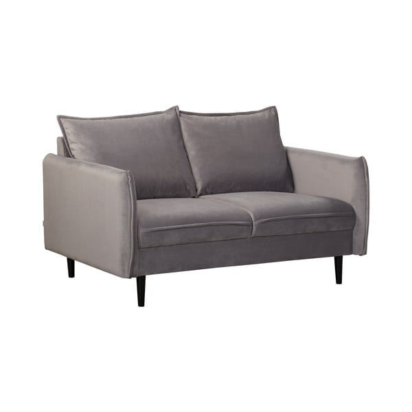 Siva baršunasta sofa 138 cm Juli – Ropez-image-2