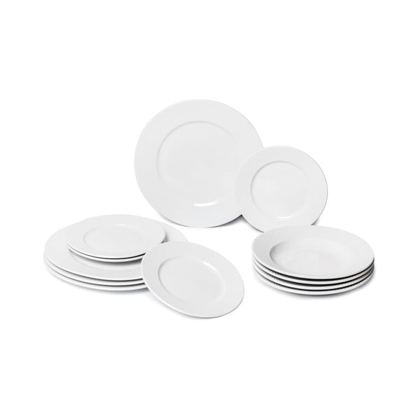 12-dijelni set bijelih porculanskih tanjura Bonami Essentials Imperio