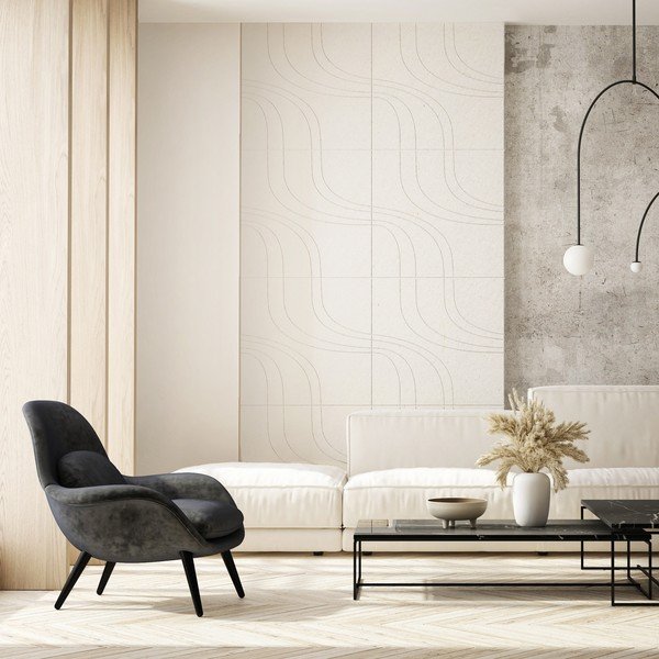 Tekstilni akustični paneli 2 kom 60x60 cm Waves II – Styler-image-1