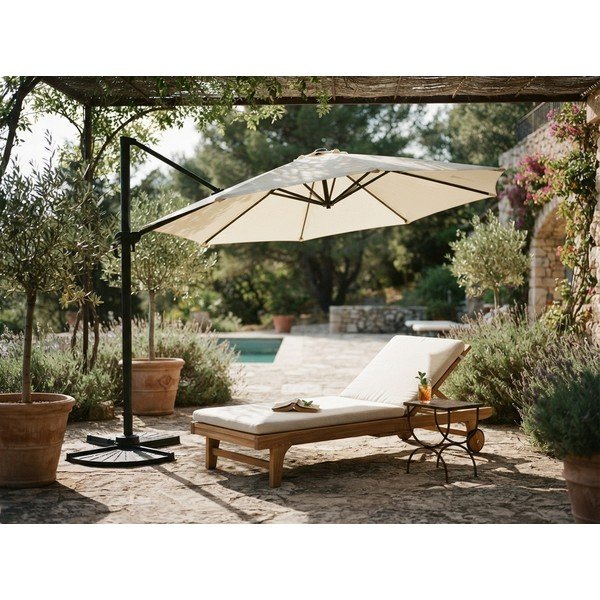 Krem suncobran 300x300 cm Deluxe – Garden Pleasure-image-1