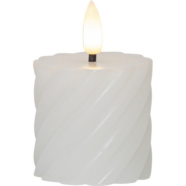 Set od 2 LED svijeće od bijelog voska Star Trading Flamme Swirl, visina 7,5 cm-image-2