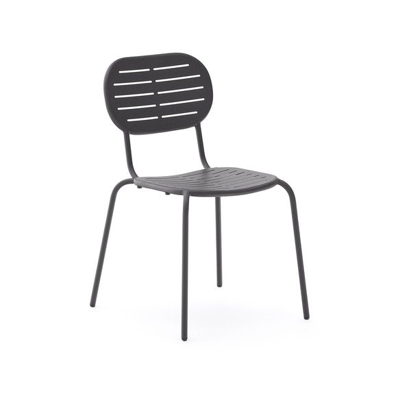 Tamno siva metalna vrtna stolica Brai – Kave Home