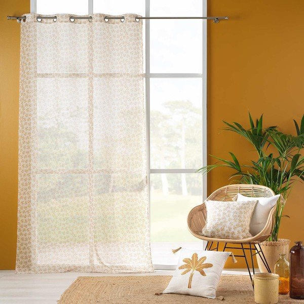 Žuta /bijela prozirna zavjesa 140x240 cm Maddy – douceur d'intérieur-image-2