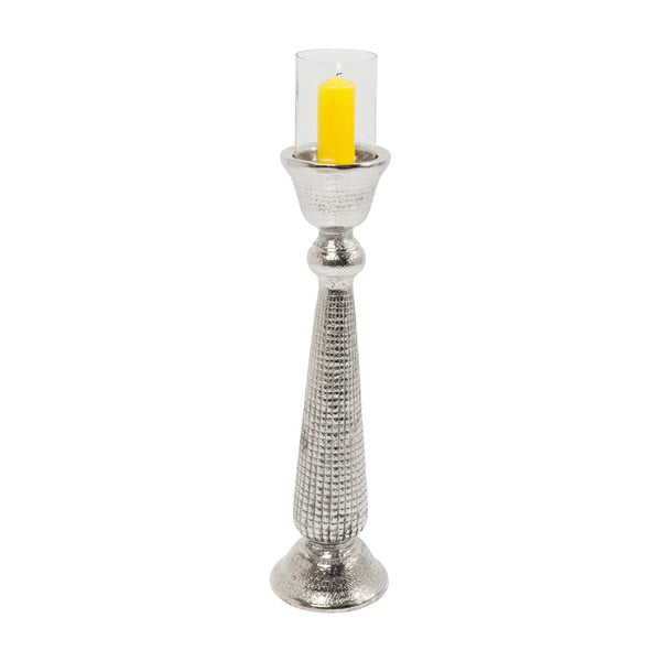 Ukrasni svijećnjak u srebrnoj boji Kare Design Miracle, visina 93 cm