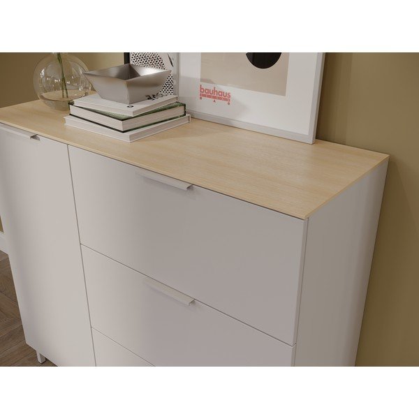 Krem ormarić u mat dekoru 109x98x40 cm Savoca – Germania-image-1