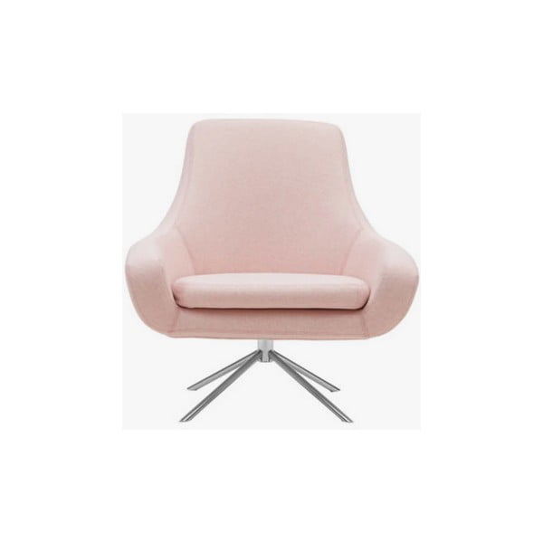 Svijetlo ružičasta okretna stolica Softline Noomi Swivel