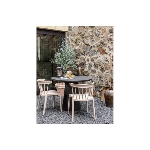 Smeđe-sivi vrtni pomoćni stolić WOOOD Damon, ø 100-image-3