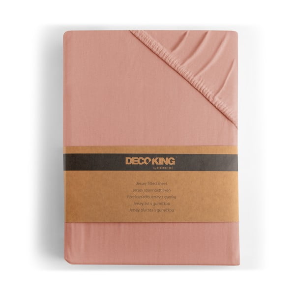 Plahta s gumom od jeseya boja breskve 240x220 cm Amber – Restilo-image-4