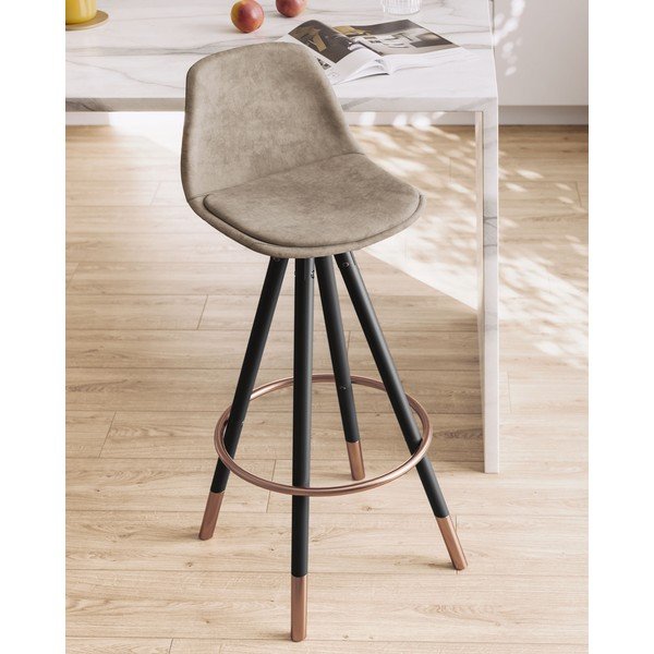 Smeđa barska stolica (visine sjedala 75 cm) Slad – Kave Home-image-2