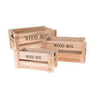 Ukrasne drvene kutije za pohranu u setu od 3 kom - Dakls