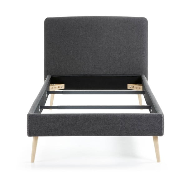 Tamnosivi bračni krevet Kave Home Lydia, 160 x 200 cm-image-2