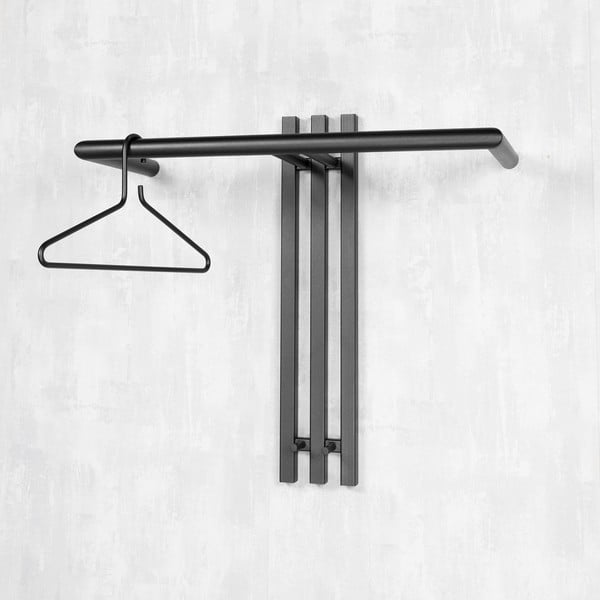 Crna metalna zidna vješalica 65 cm Senza – Spinder Design-image-3