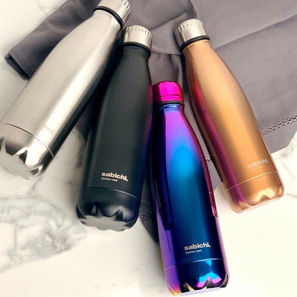 Mat crna boca od nehrđajućeg čelika Sabichi, 450 ml-image-1