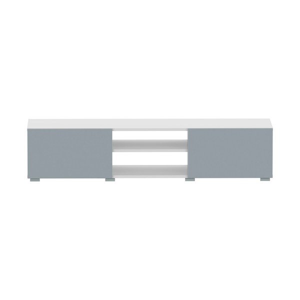 Bijela/siva TV komoda 140x31 cm Podium – TemaHome