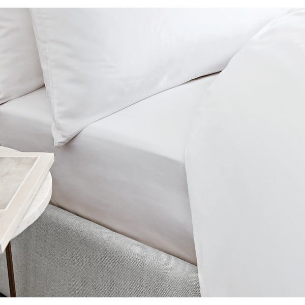 Bijela plahta od pamučnog satena Bianca Classic, 135 x 190 cm-image-1