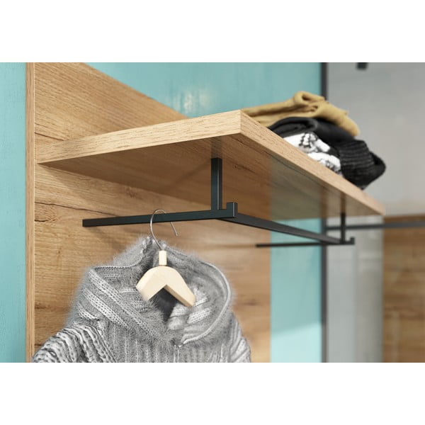 Ploča za vješanje garderobe u dekoru hrasta u prirodnoj boji Fremont – Germania-image-3