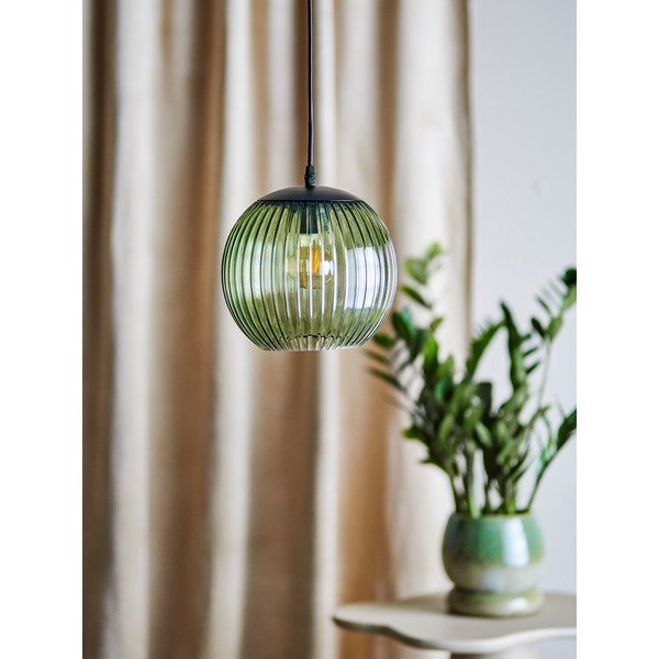Zelena staklena LED viseća svjetiljka ø 23 cm Sybia – Bloomingville-image-1