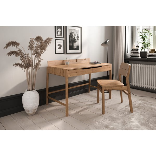 Radni stol od punog hrasta 65x120 cm Twig – The Beds-image-2